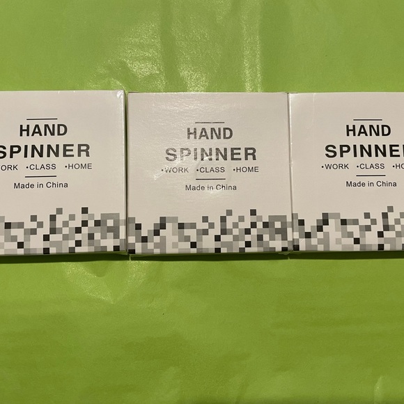 3 Blue Glow in the dark Hand Spinner Fidget Toys - Picture 4 of 4